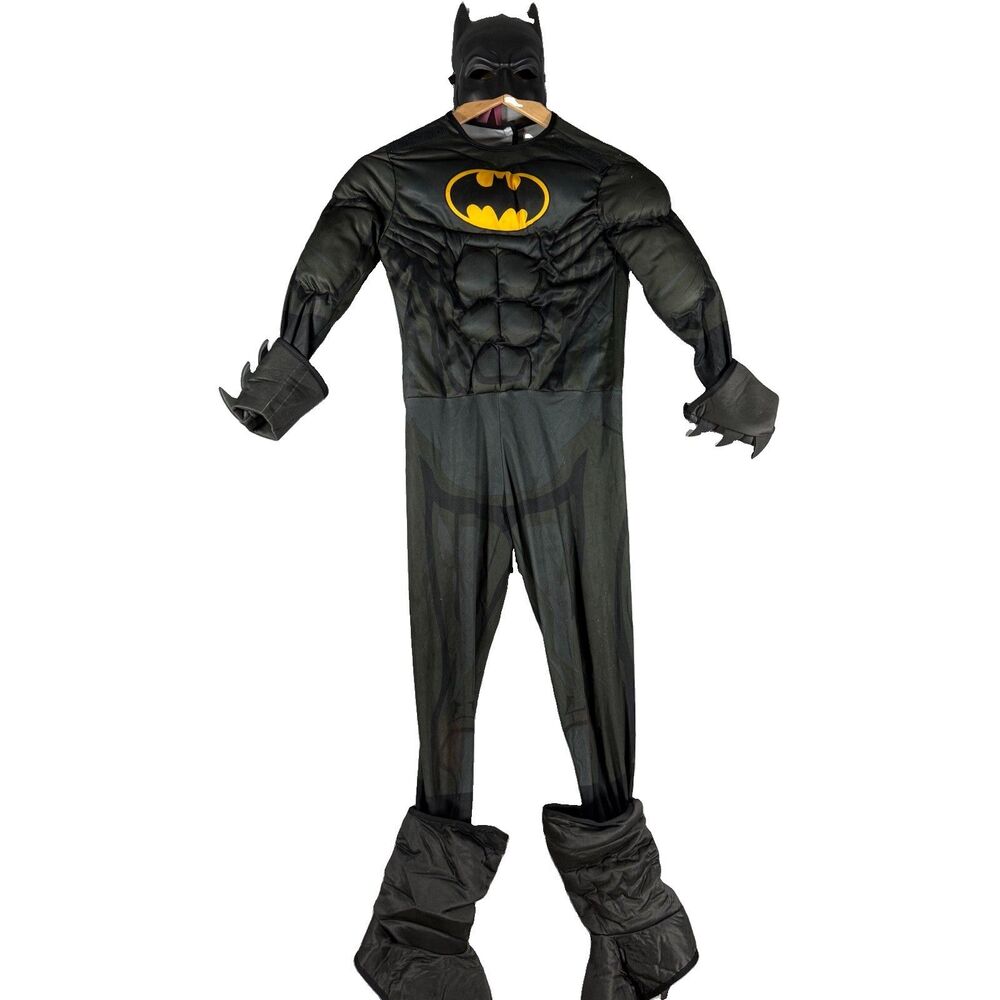 Rubies DC Comics Batman Muscle Costume Boys Kids Medium Halloween Cape Mask